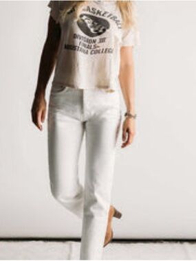 imogene + willie Off-White Straight-Leg Jeans